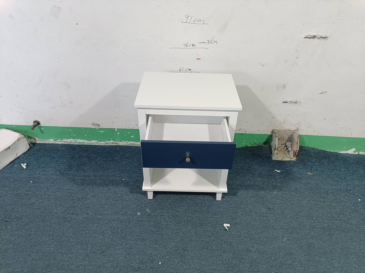 26.77''H Wooden Nightstand with One Drawer One Shelf