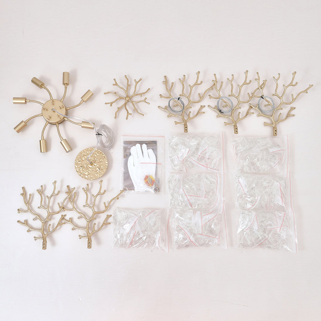 8-Light Chandelier Crystal Ceiling Lamp
