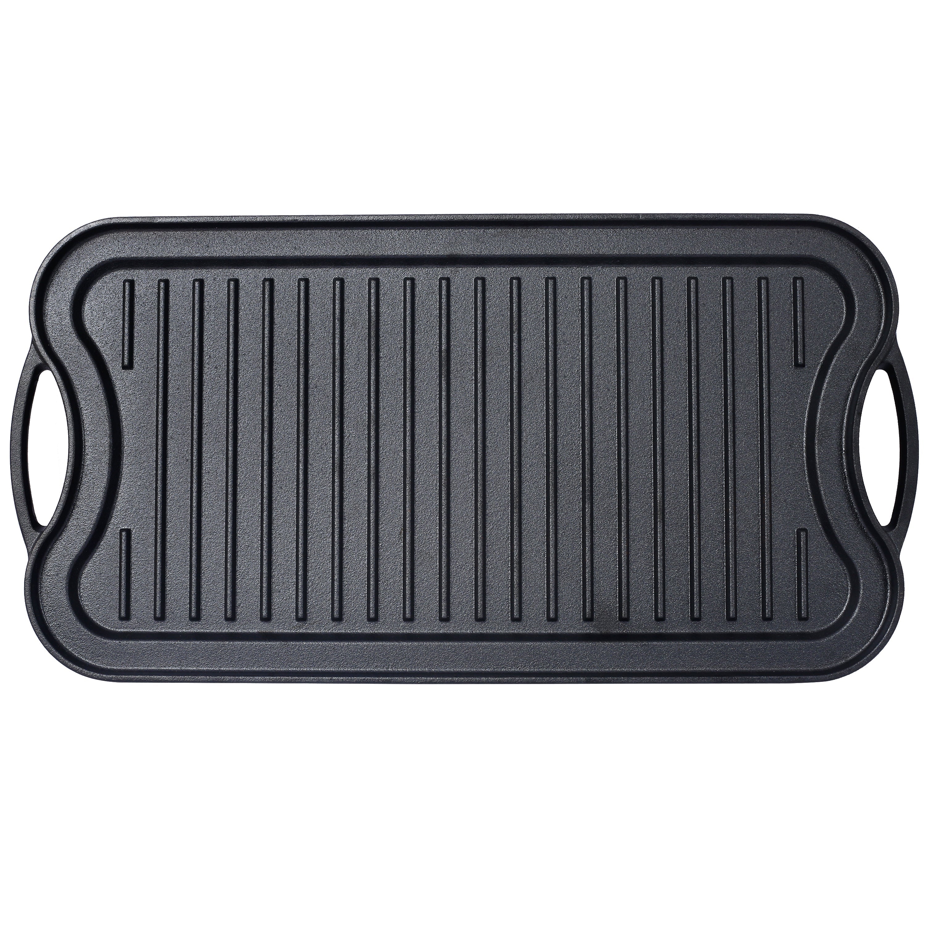 Pre-Seasoned Cast Iron Reversible Rectangular Grill/Griddle
