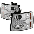 Spyder Chevy Silverado 1500 07-13 V2 Projector Headlights - LED DRL - Chrome PRO-YD-CS07V2-DRL-C 5083586