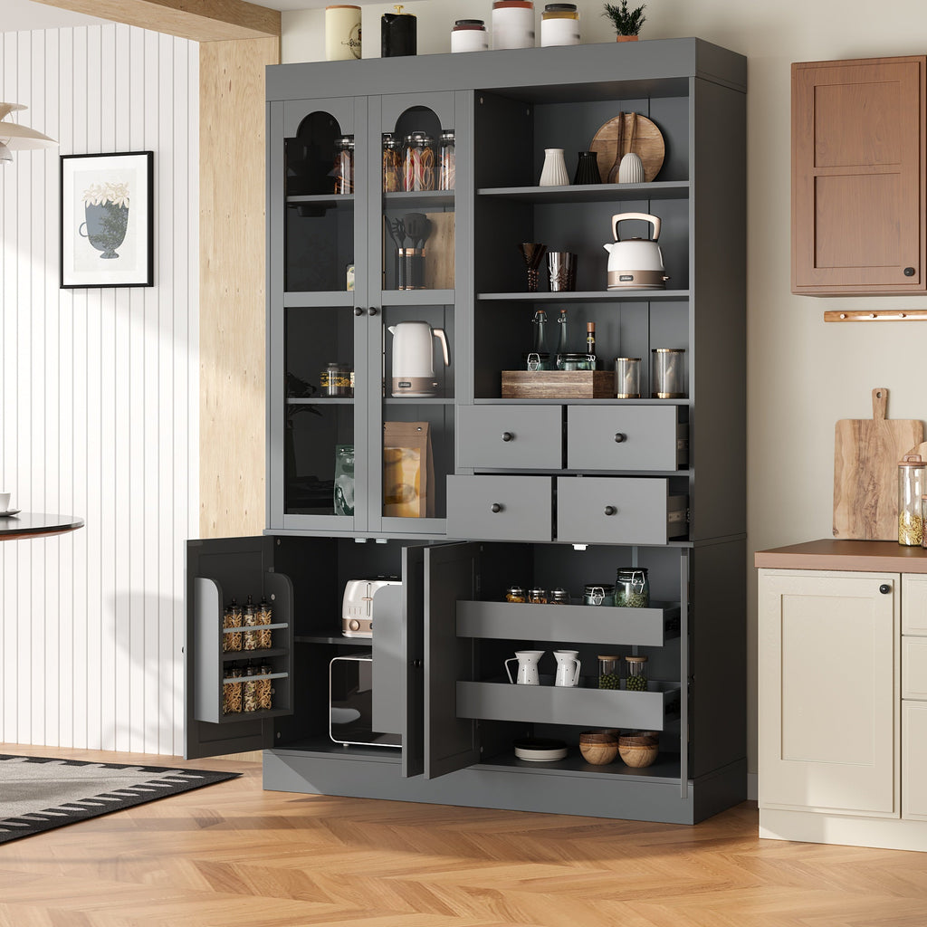 TOPMAX Freestanding Buffet with Hutch