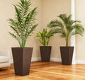 Outdoor Flower Plant Pots - Set of 3 Tall Planters