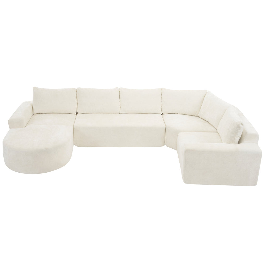 140.5" Oversized Modular Cloud Sectional Sofa