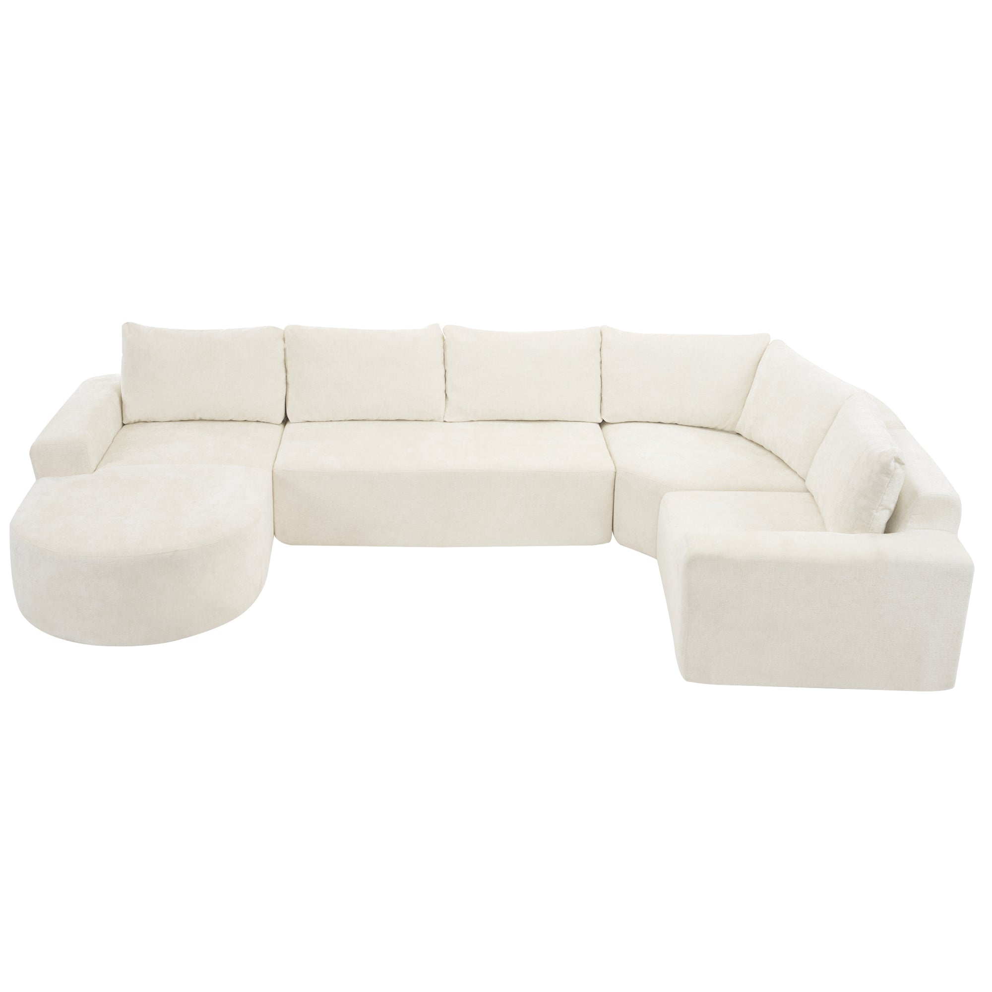 140.5" Oversized Modular Cloud Sectional Sofa