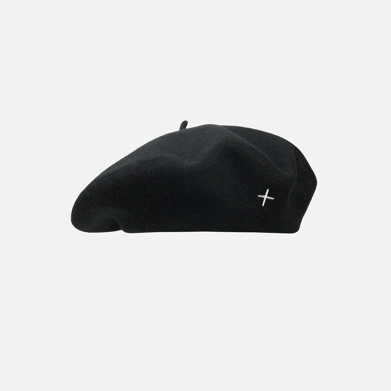 Wool-blend Beret For Women Oversized Fit Painters Cap