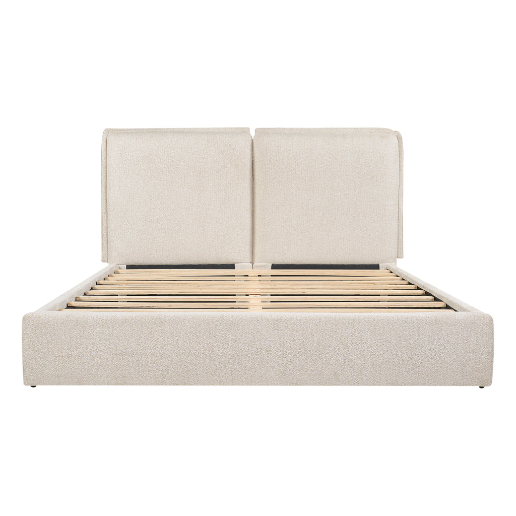 Double-Pillow Upholstered Design, Skin-Friendly Textured Fabric