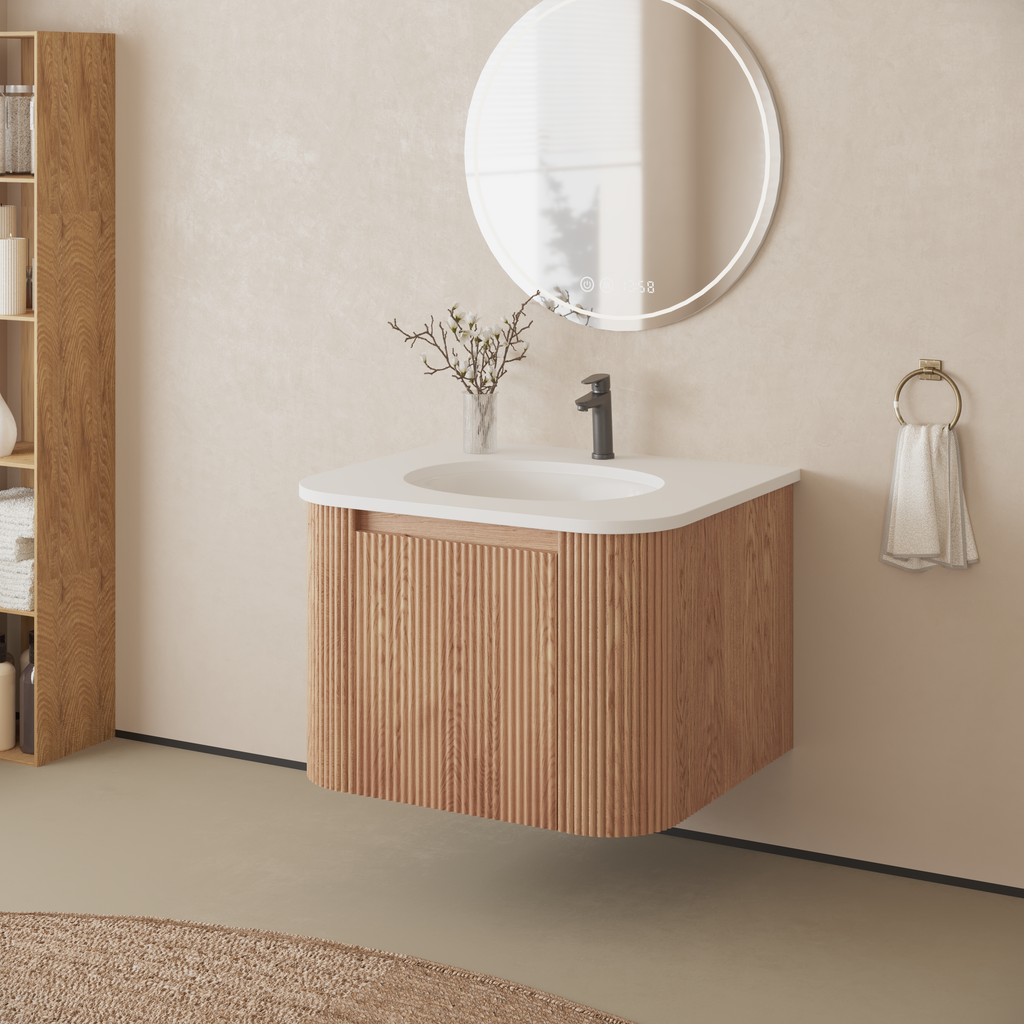 Arcora 24 Inch Wall Mounted Bathroom Vanity with Sink