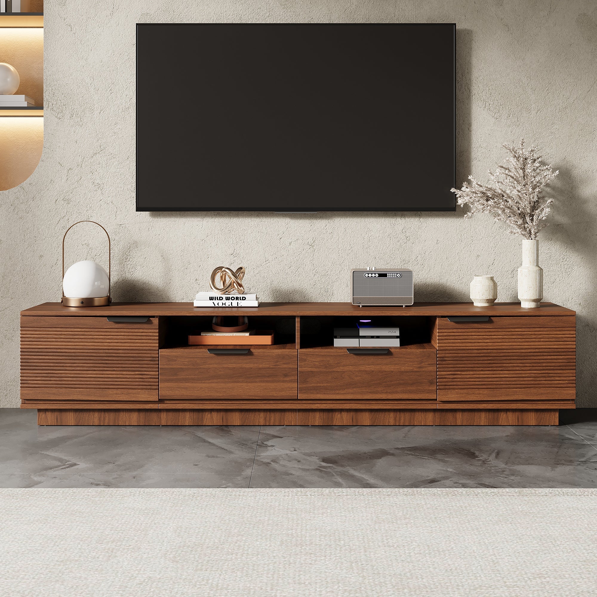 78 Inch Modern TV Stand for TVs up to 85"