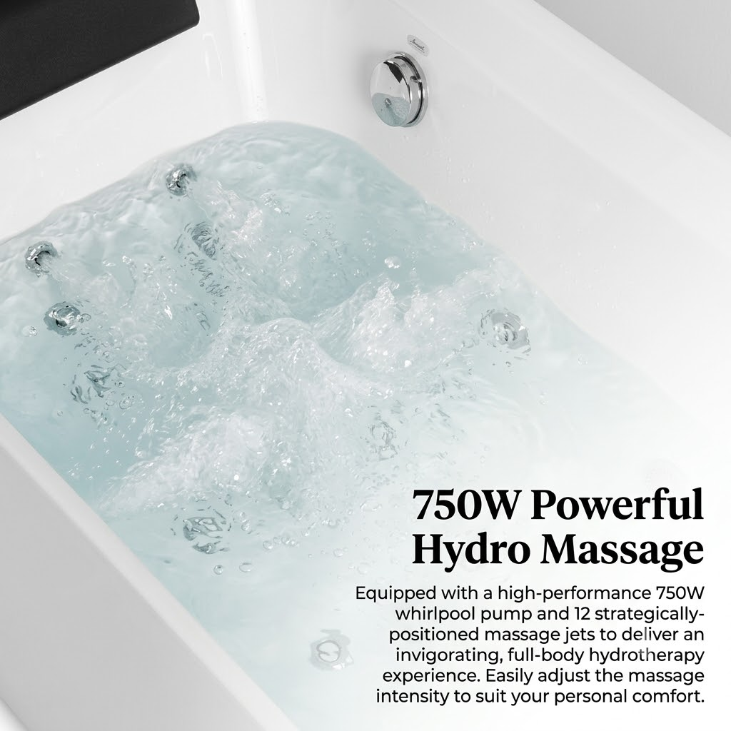 Condris 67" x 35" Whirlpool Bathtub