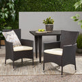 Clementine Outdoor Multibrown PE Wicker Dining Chairs (Set of 2)
