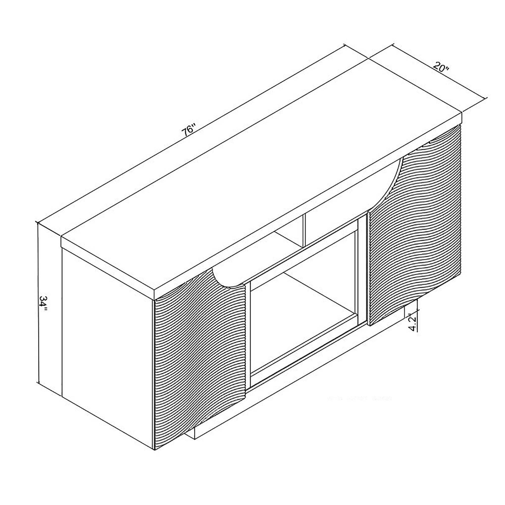 Alessia 76" Fireplace