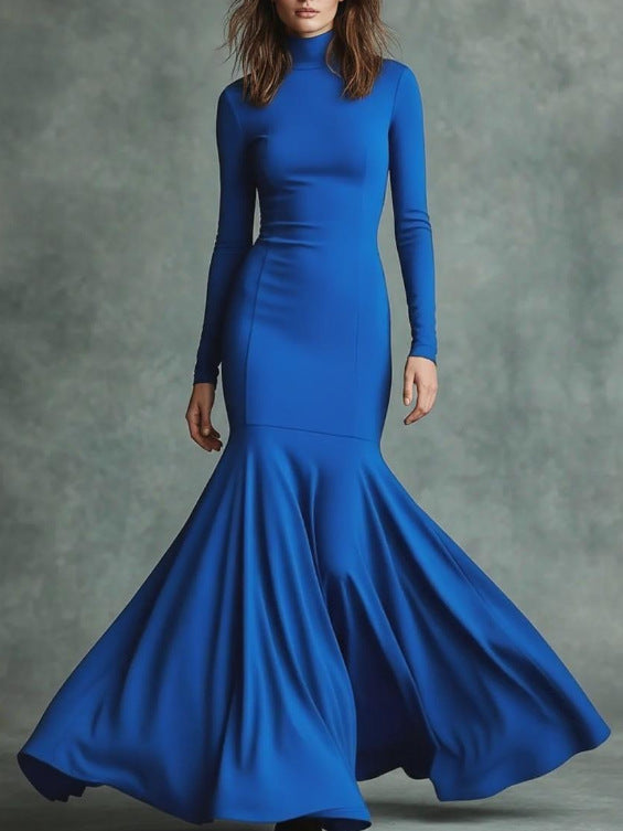 European And American Autumn And Winter High-End New Fishtail Dress