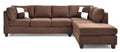 Malone G632B-SC Sectional (Without Ottoman) - Chocolate