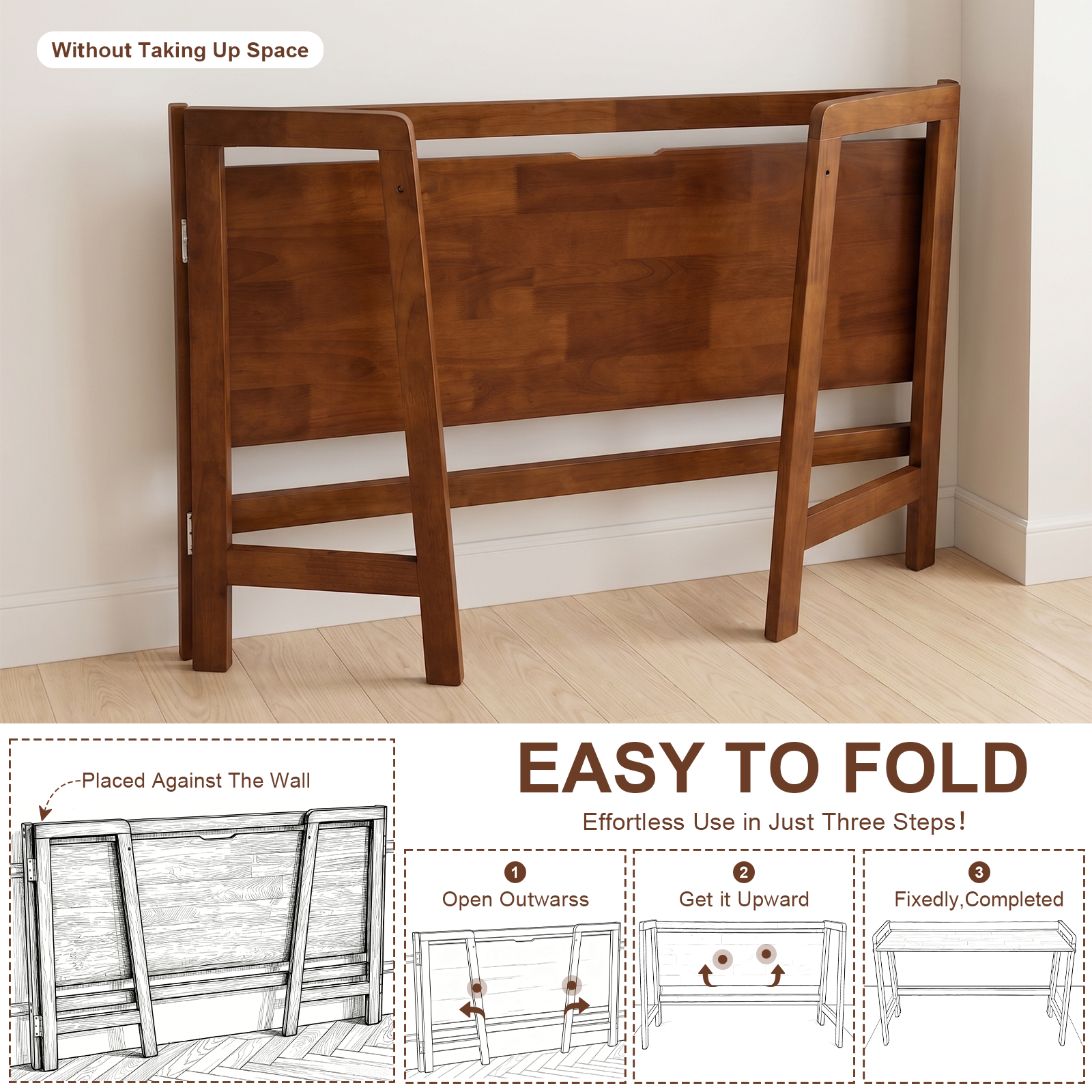 Solid Wood Folding Desk