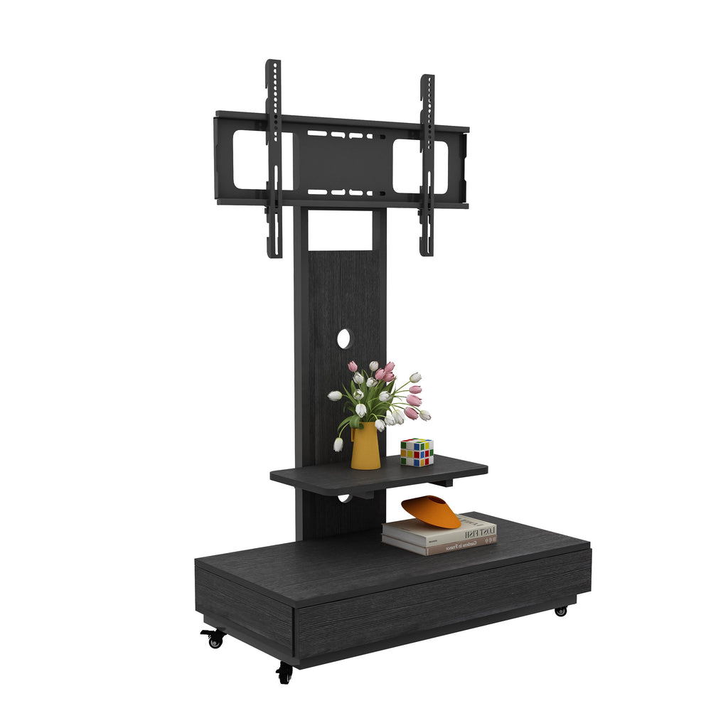 TV Stand with Push-Pull Drawer for Living Room, Bedroom, Offices