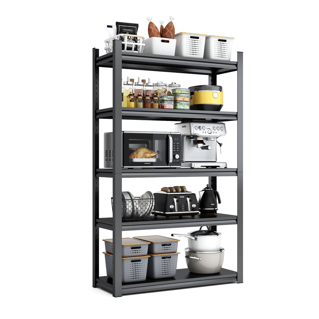 72"H 5 Tier Heavy Duty Metal Shelves