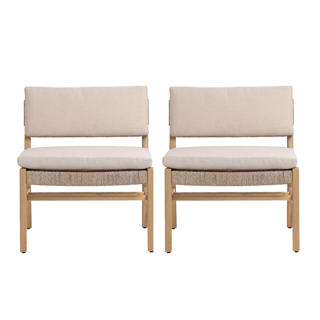 OMI Lounge Chair Acacia and Rope Design