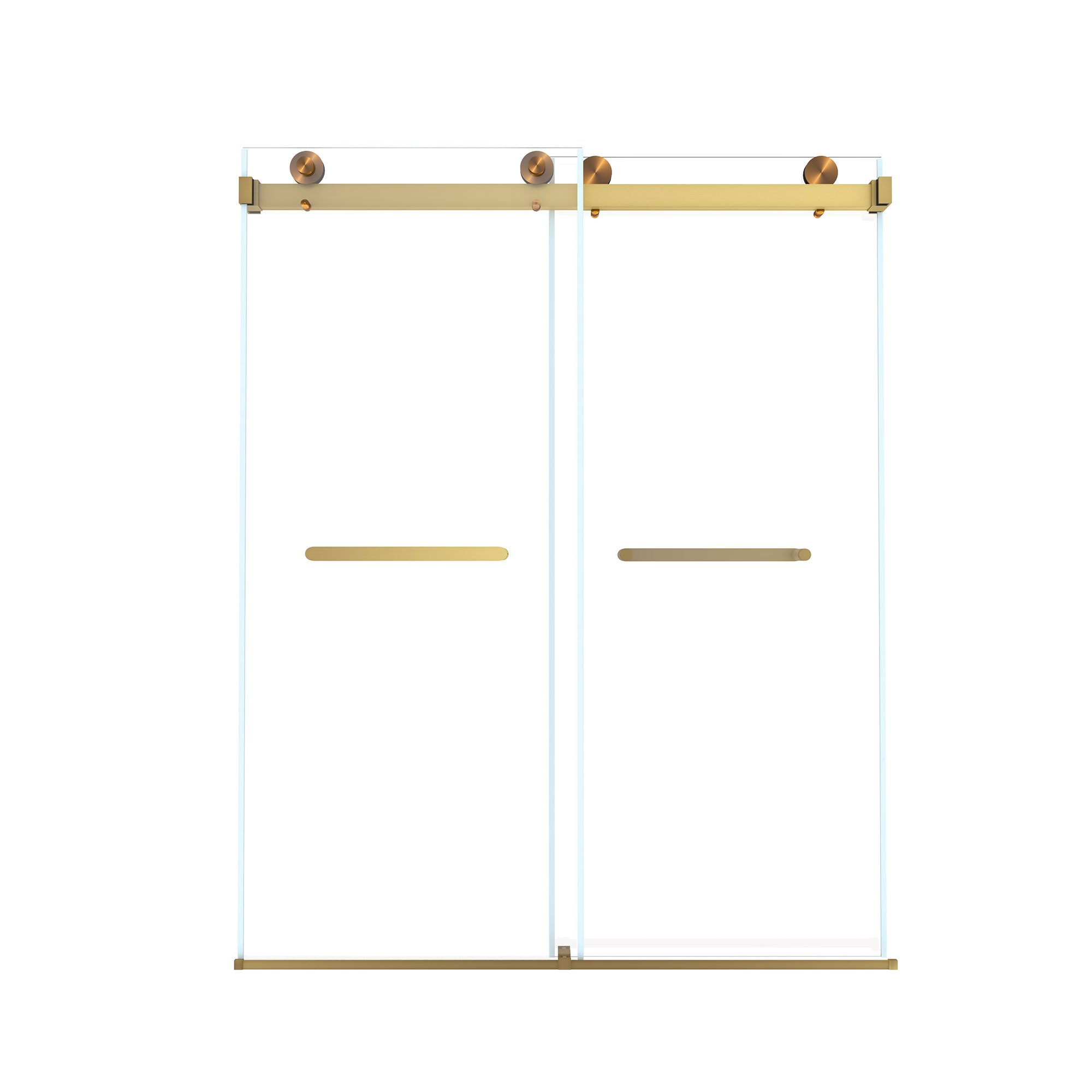Frameless Double Sliding Shower Door 56-60" W x 74" H