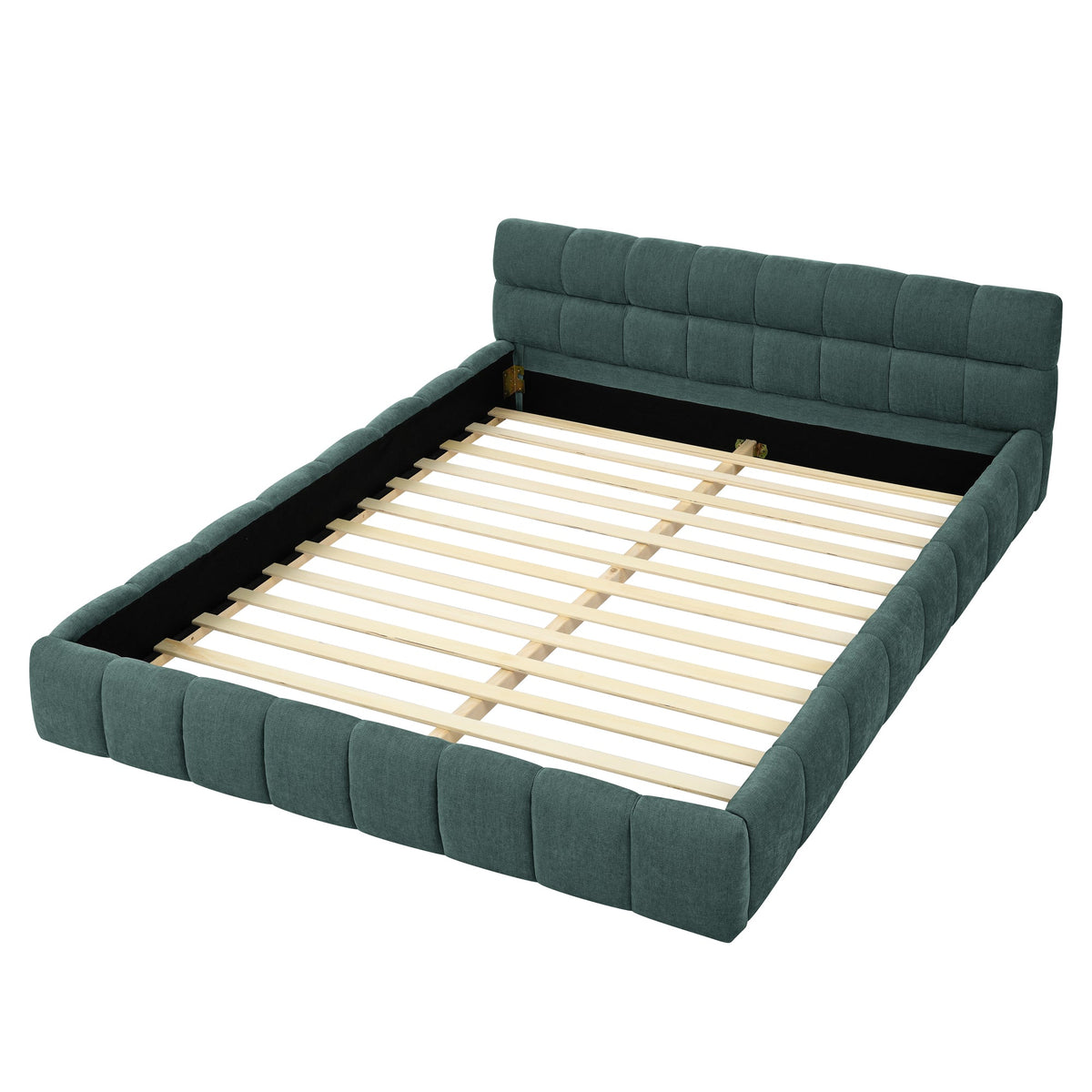 Queen Size Upholstered Bed Frame with Thick Fabric
