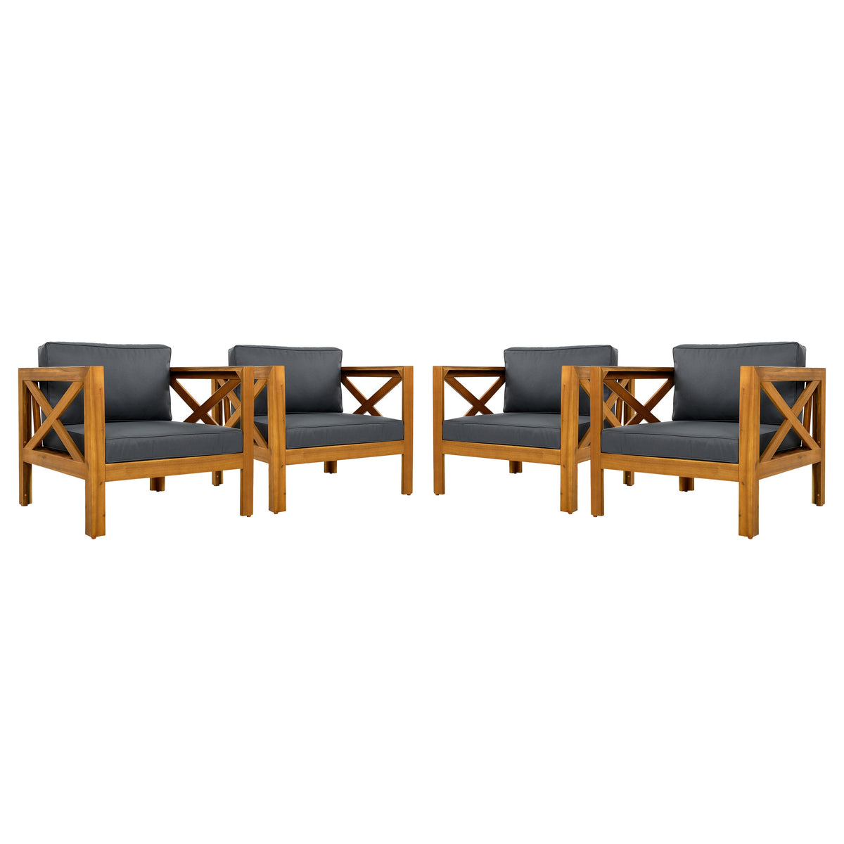Patio Conversation Set, Outdoor Wood Conversation Seat