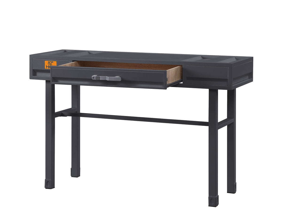 Cargo Gunmetal Finish Vanity Desk