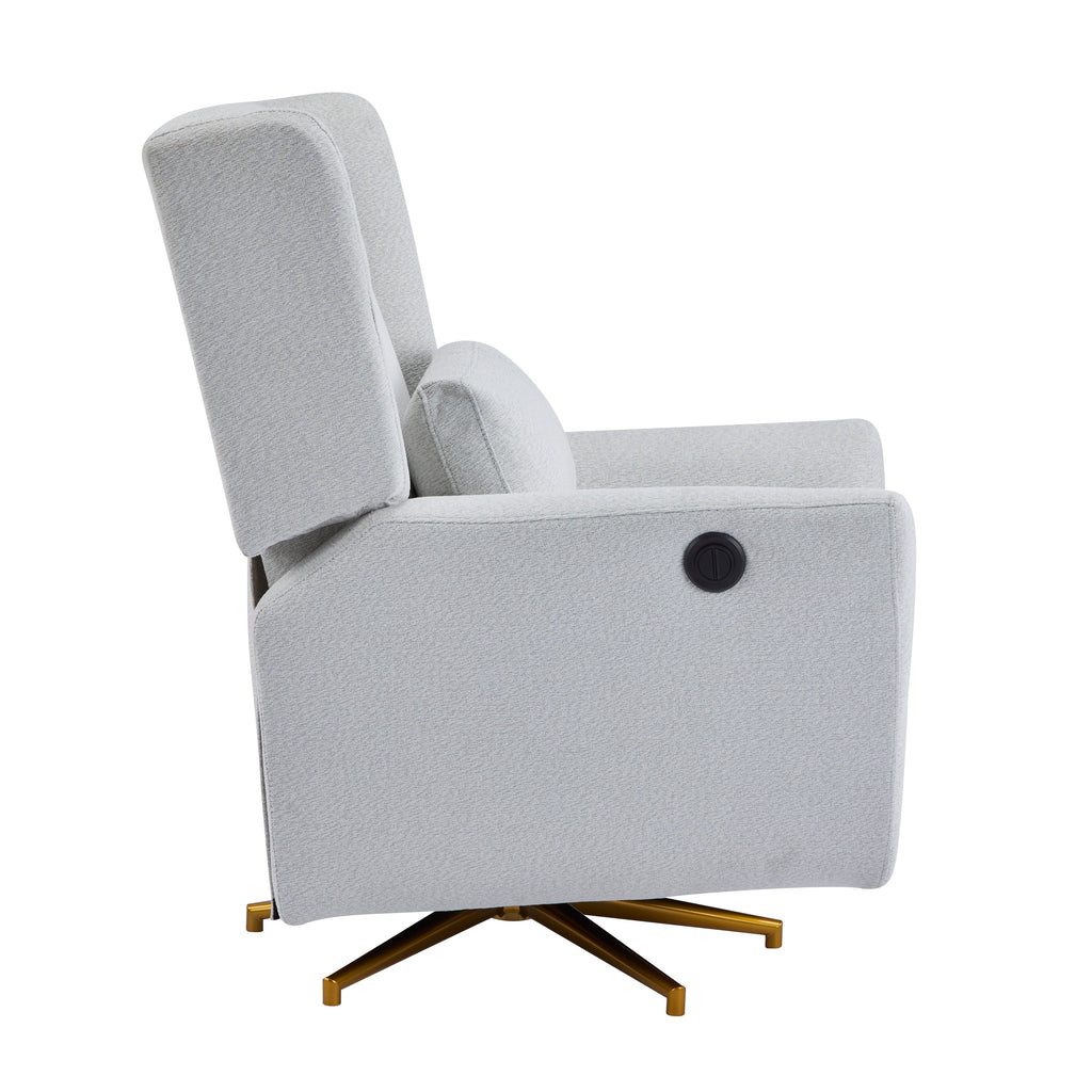Upholstered 360° Swivel Power Recliner Chair
