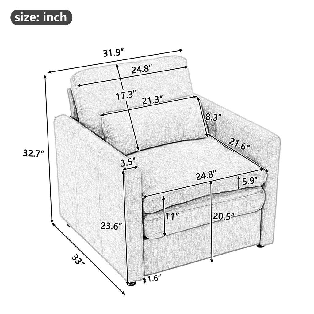 Cozy Upholstered Armchair – Oversized Comfy Cloud Sofa