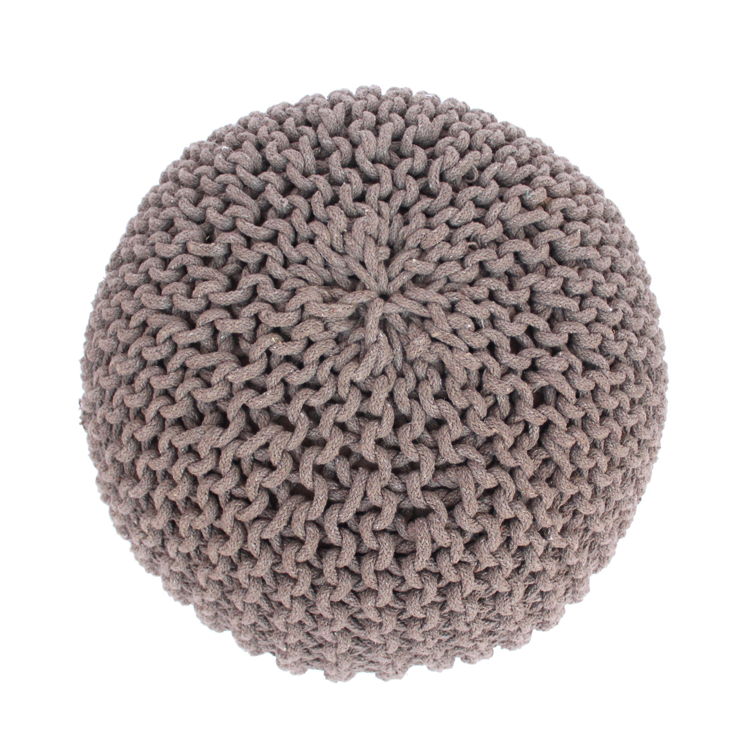 Moro Knitted Cotton 20 x 20 Round Pouf