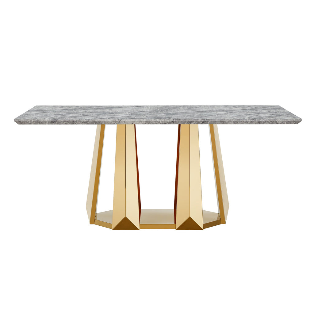 Marble Dining Table for 6 People