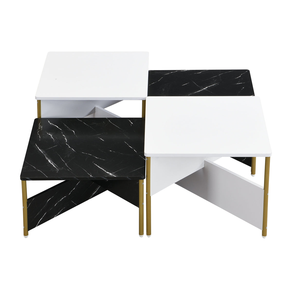 Modern Nesting Coffee Tables Set of 4 - Mid Century Modern Design
