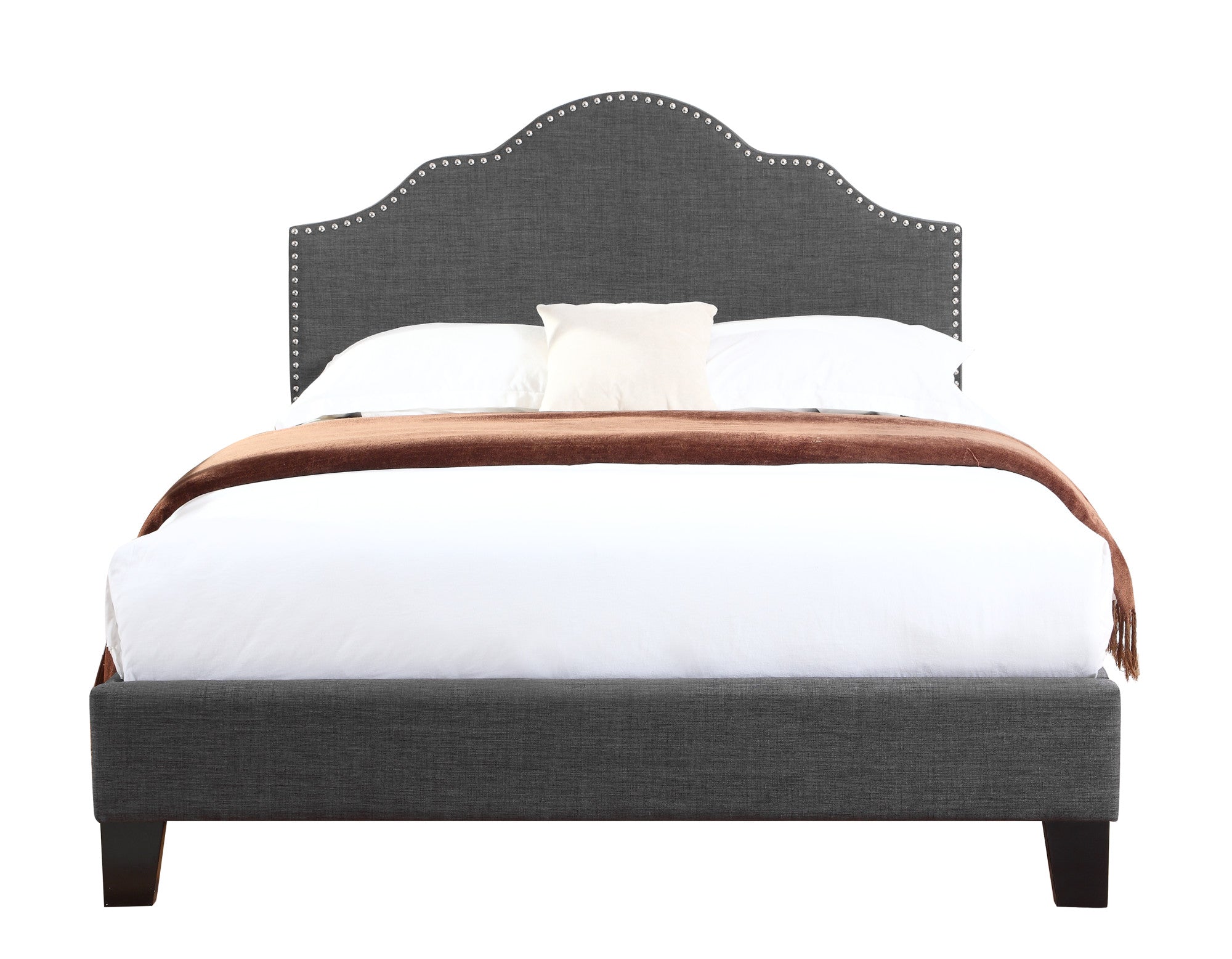 Gray Queen Upholstered Bed