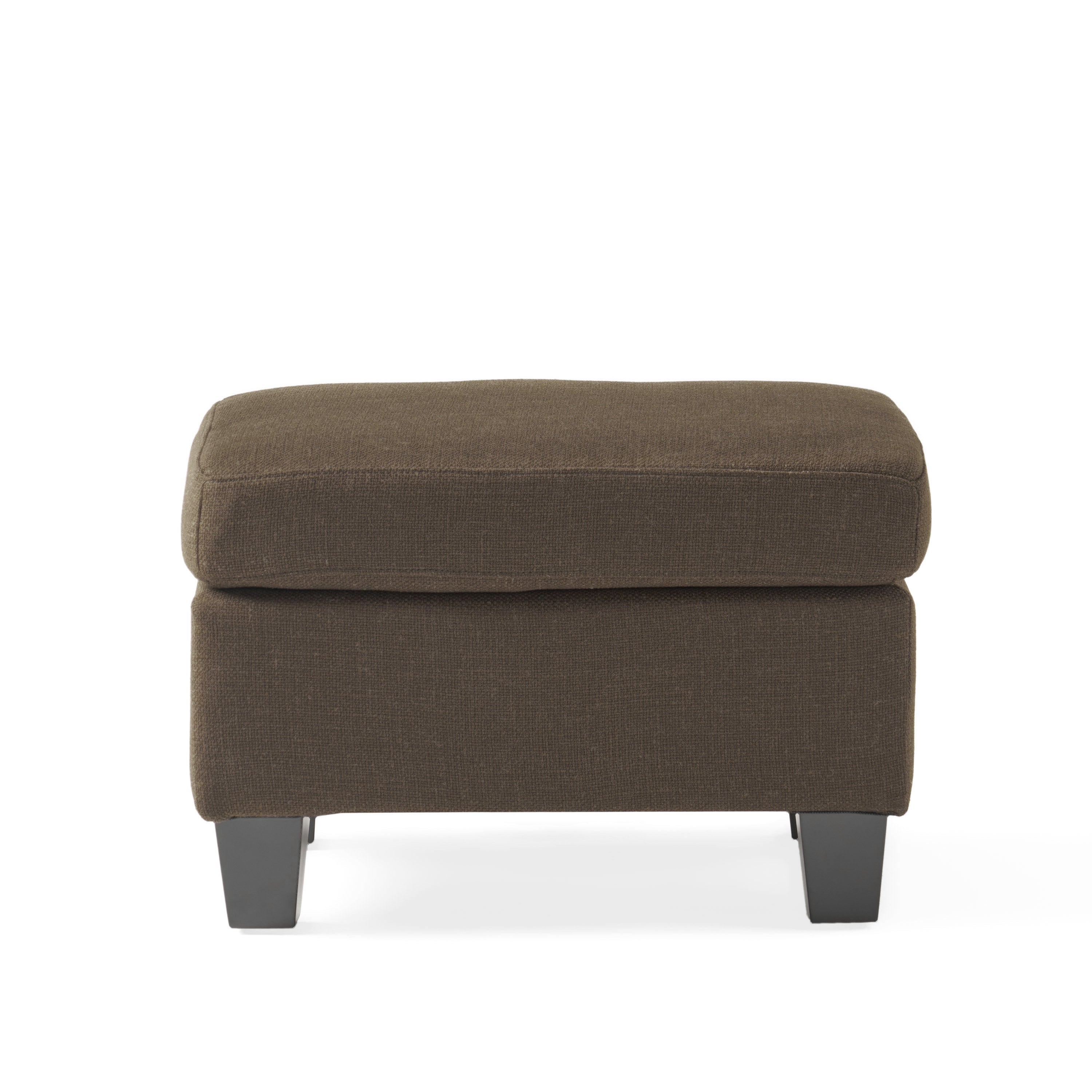 Upholstered Ottoman, Chocolate