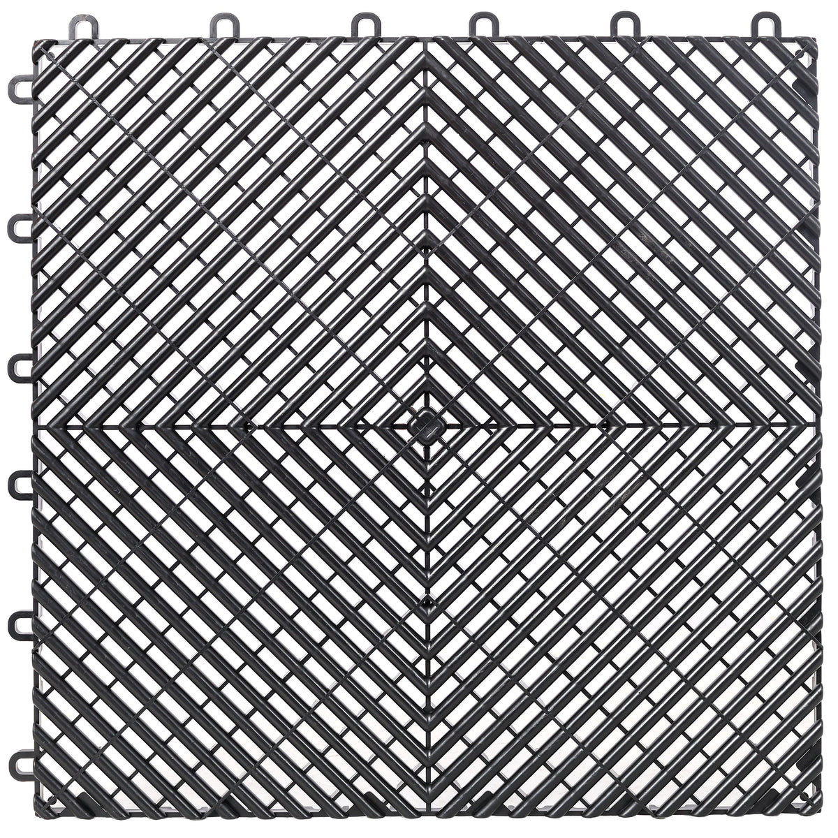 25pcs Plastic Garage Floor Mats - 15.6"x15.6"