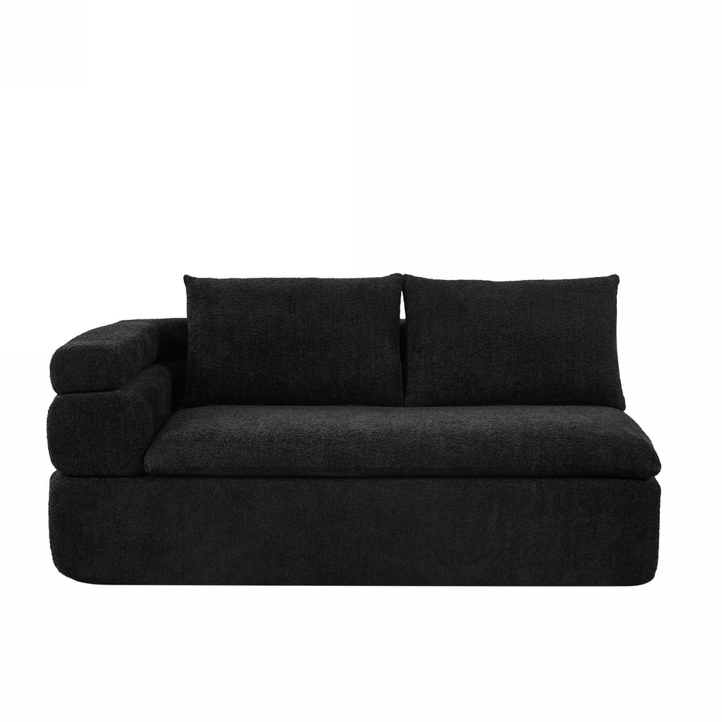 106" L-Shape Sectional Sofa - Black