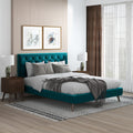 Dillon Velvet Platform Bed Queen