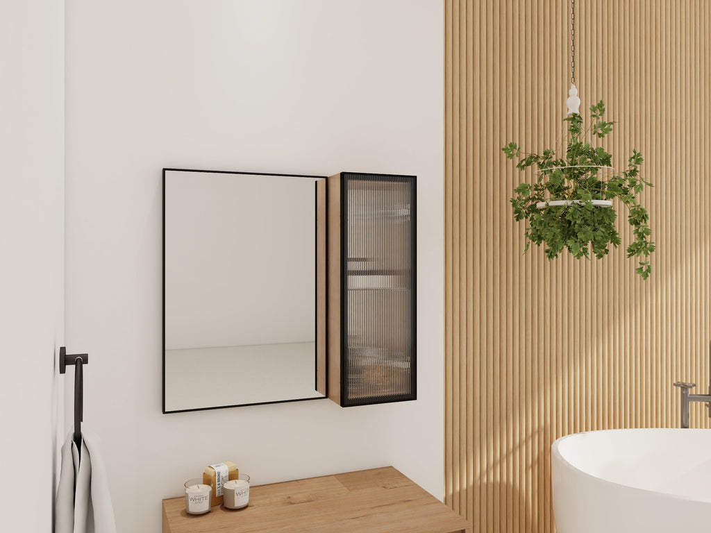 10" Bathroom Wall Mirror Cabinet with Acrylic Door