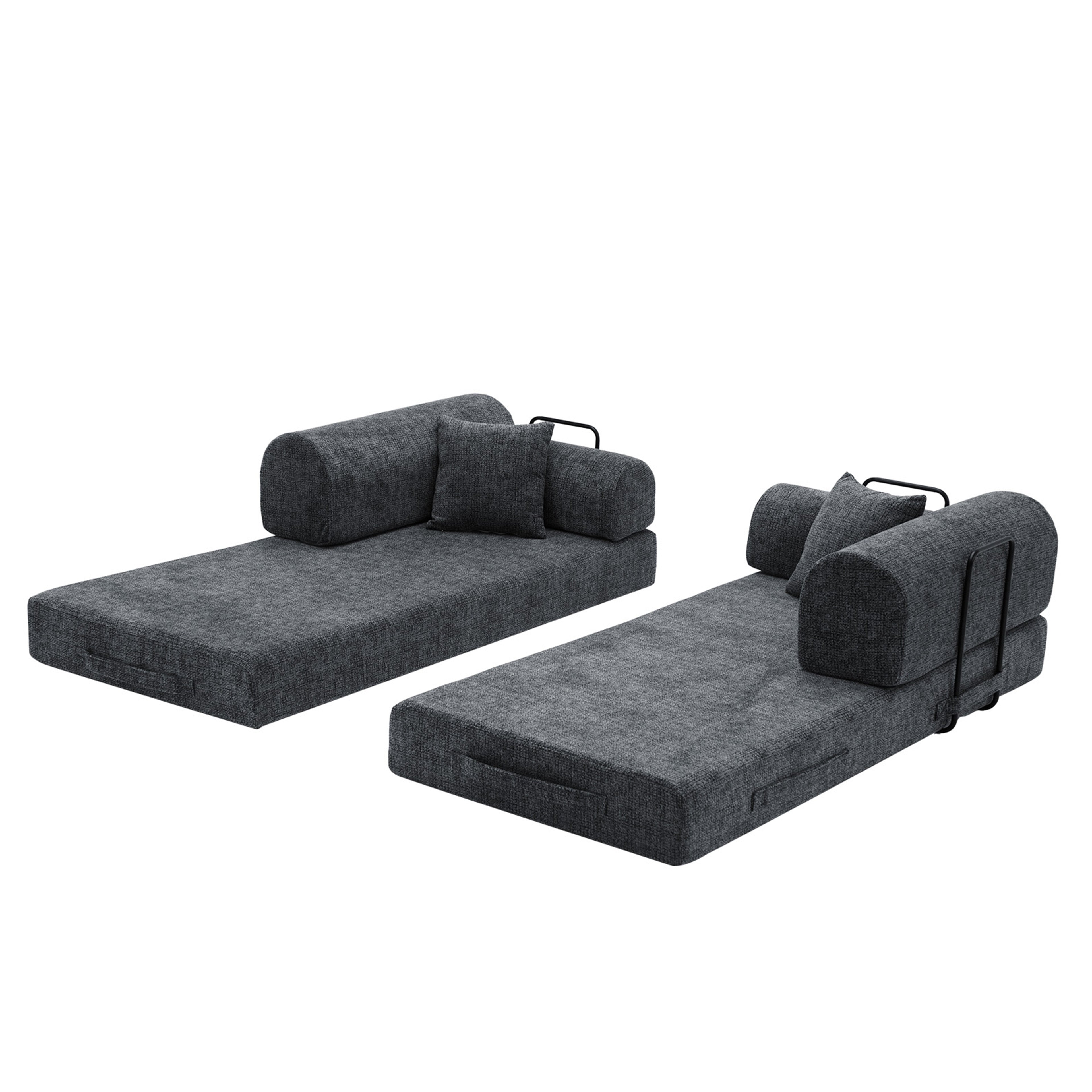 Convertible Sleeper Sofa Bed - Speckled Black