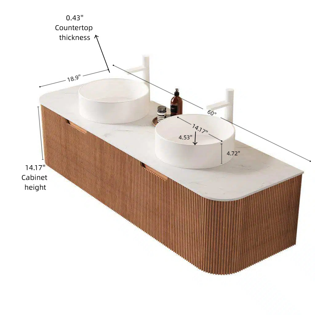DINA 60" Bathroom Vanity & Sinks
