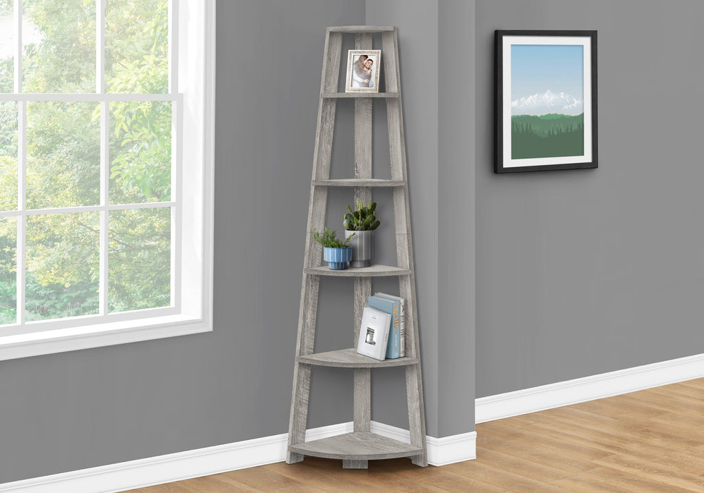 Corner 5 Tier Bookshelf - 72" Tall