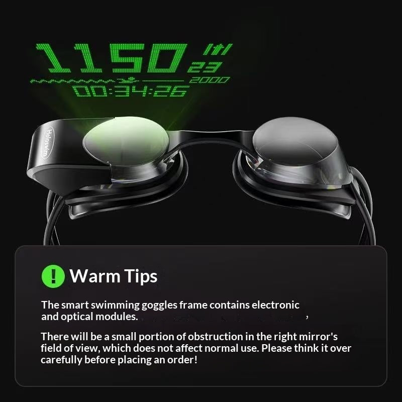 Smart Swimming Goggles With Digital Display And Anti-fog Suitable For Nearsighted Swimmers