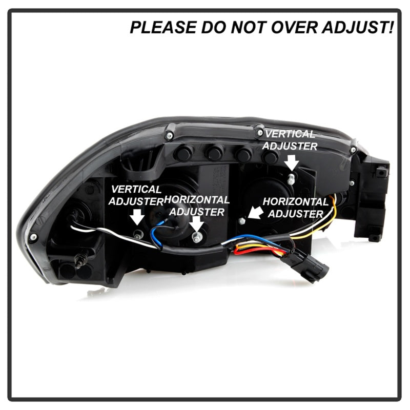 Spyder 06-13 Chevy Impala / 06-07 Chevy Monte Carlo Projector Headlights - Light Bar - Black 5086679