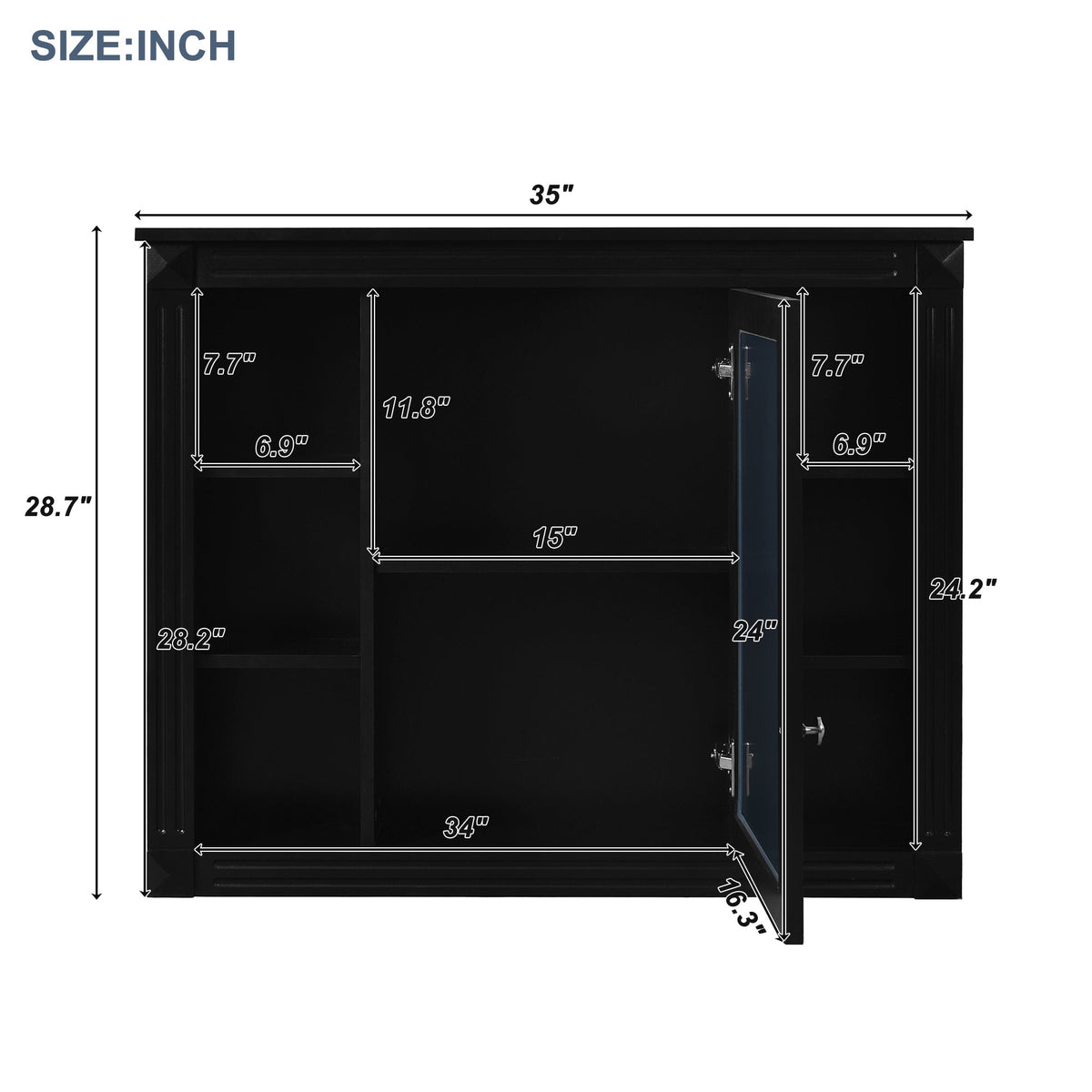 36" Bathroom Vanity with Top Sink
