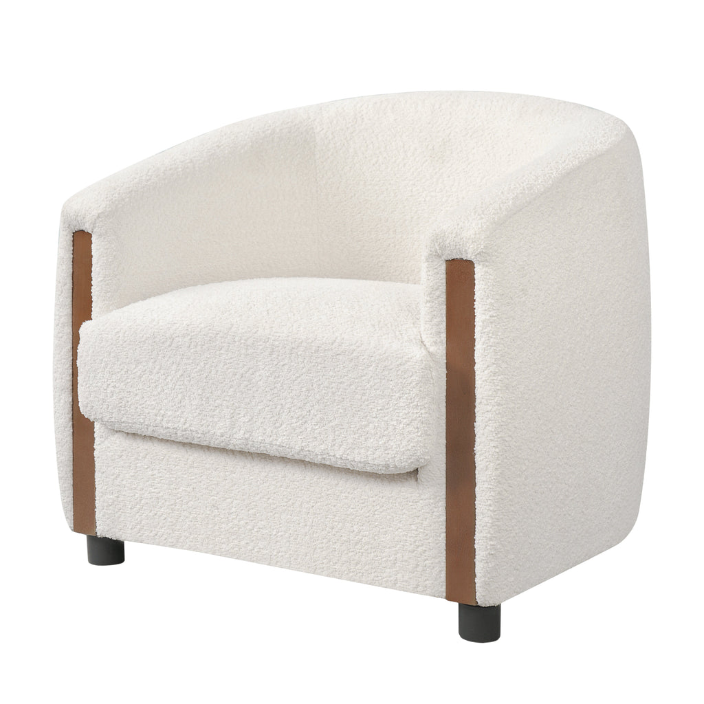 31.8" Modern Curved Barrel Accent Chair