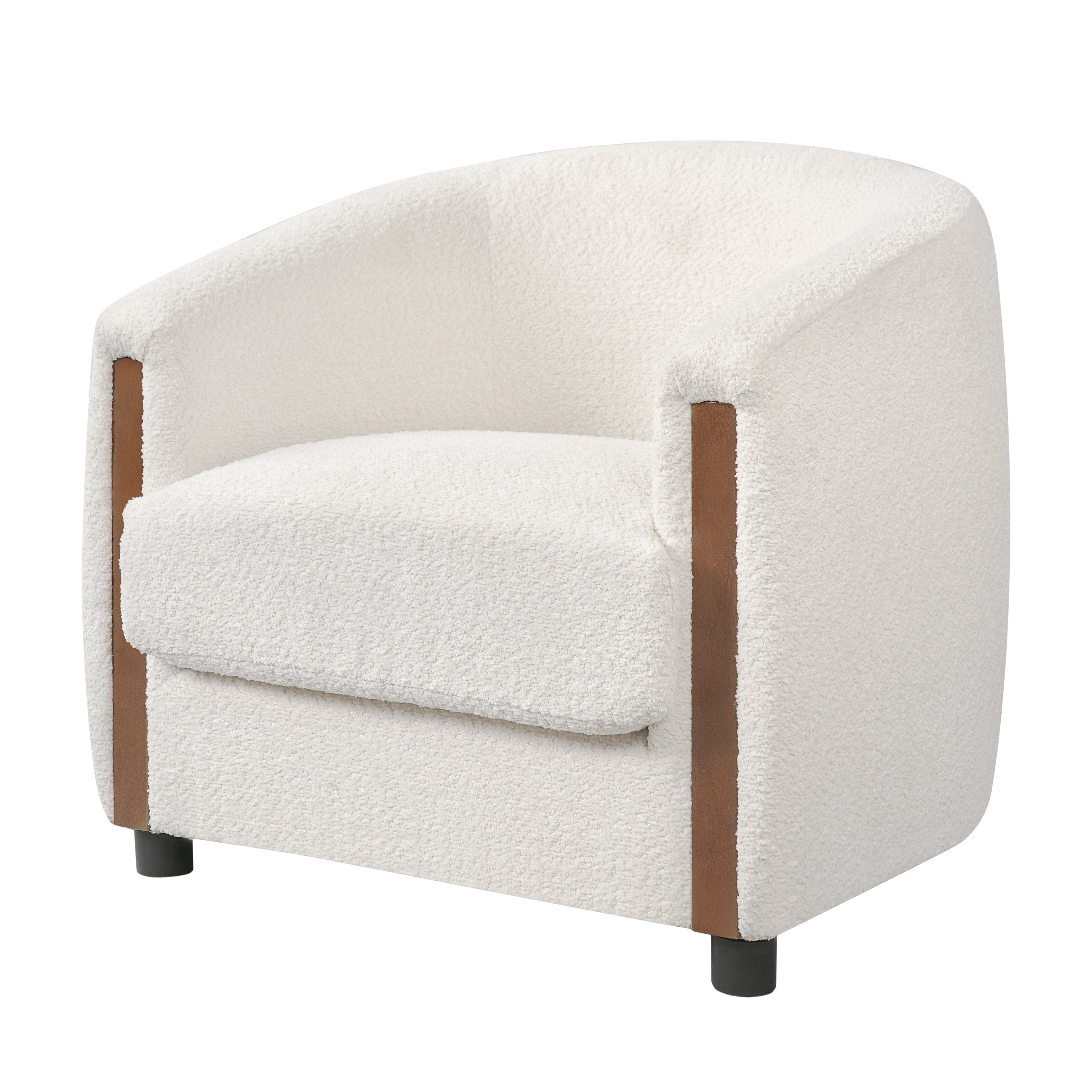 31.8" Modern Curved Barrel Accent Chair