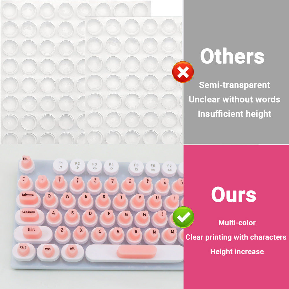 91 Button For Desktop And Notebook Computer Silicone Keyboard Stickers
