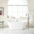 59" Acrylic Freestanding Bathtub, Stand Alone Soaking Tub, Gloss