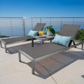Cape Coral KD Chaise Lounge Grey (Set of 2)