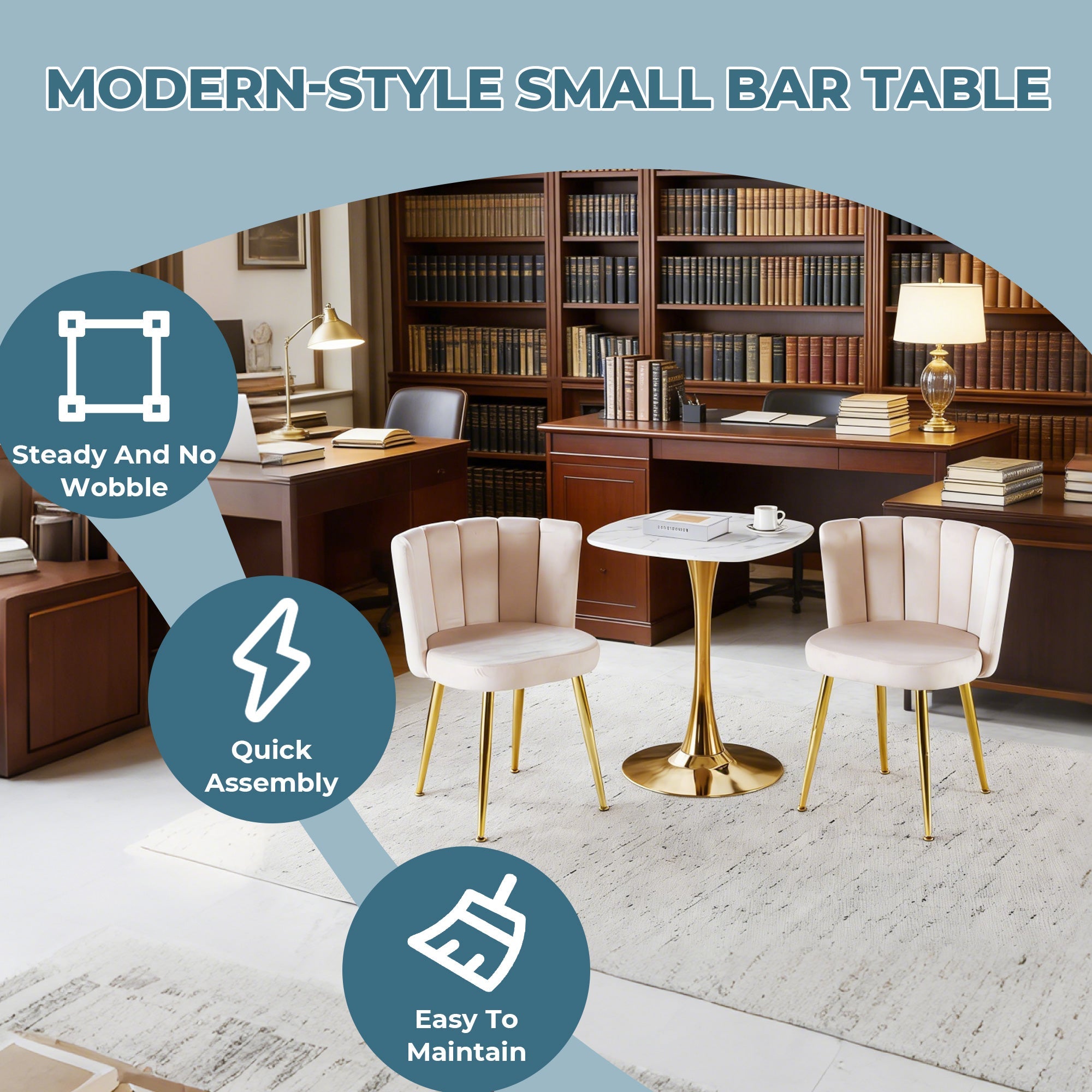 Square Tulip Dining Table for 2-4 Persons