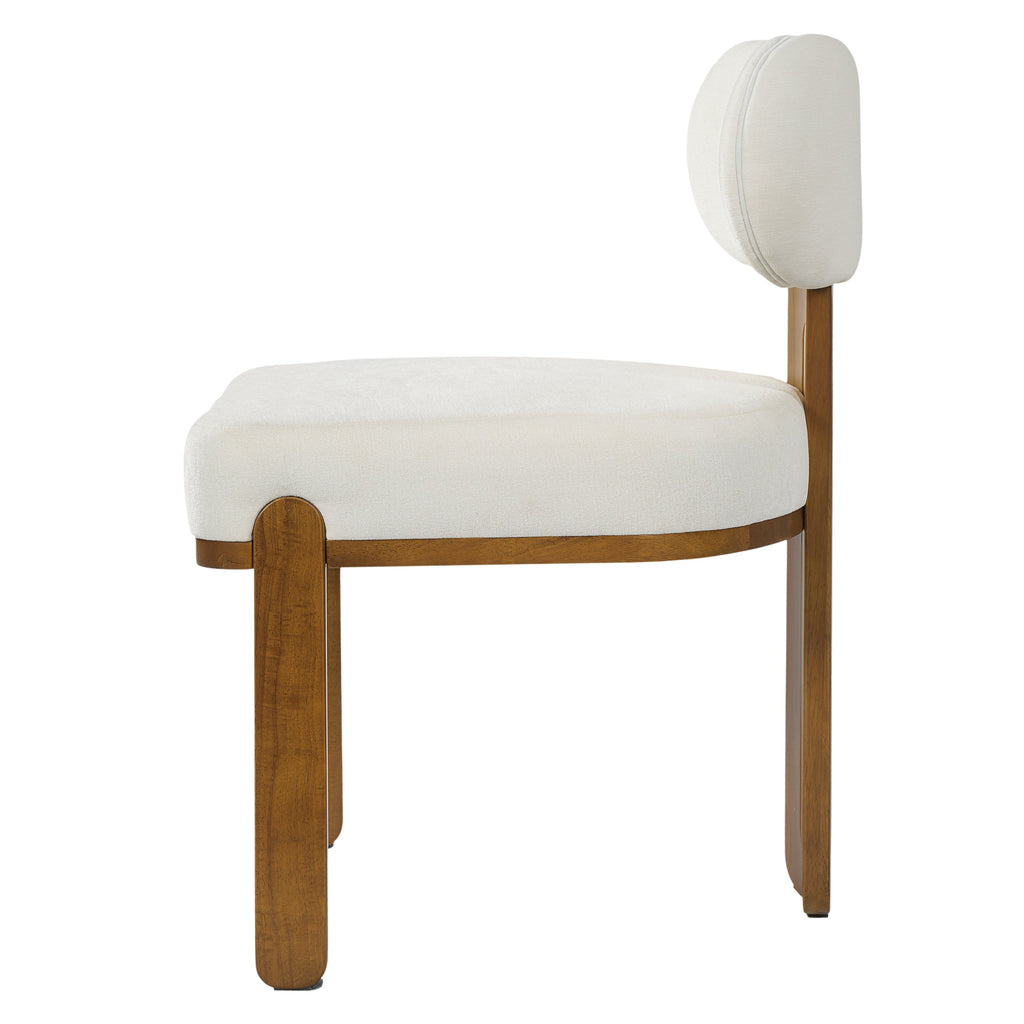 Modern Minimalist Round Upholstered Dining Chair Set of 2
