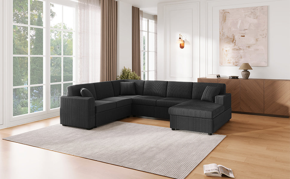 Oversized Sectional Sofa with Chaise Lounge